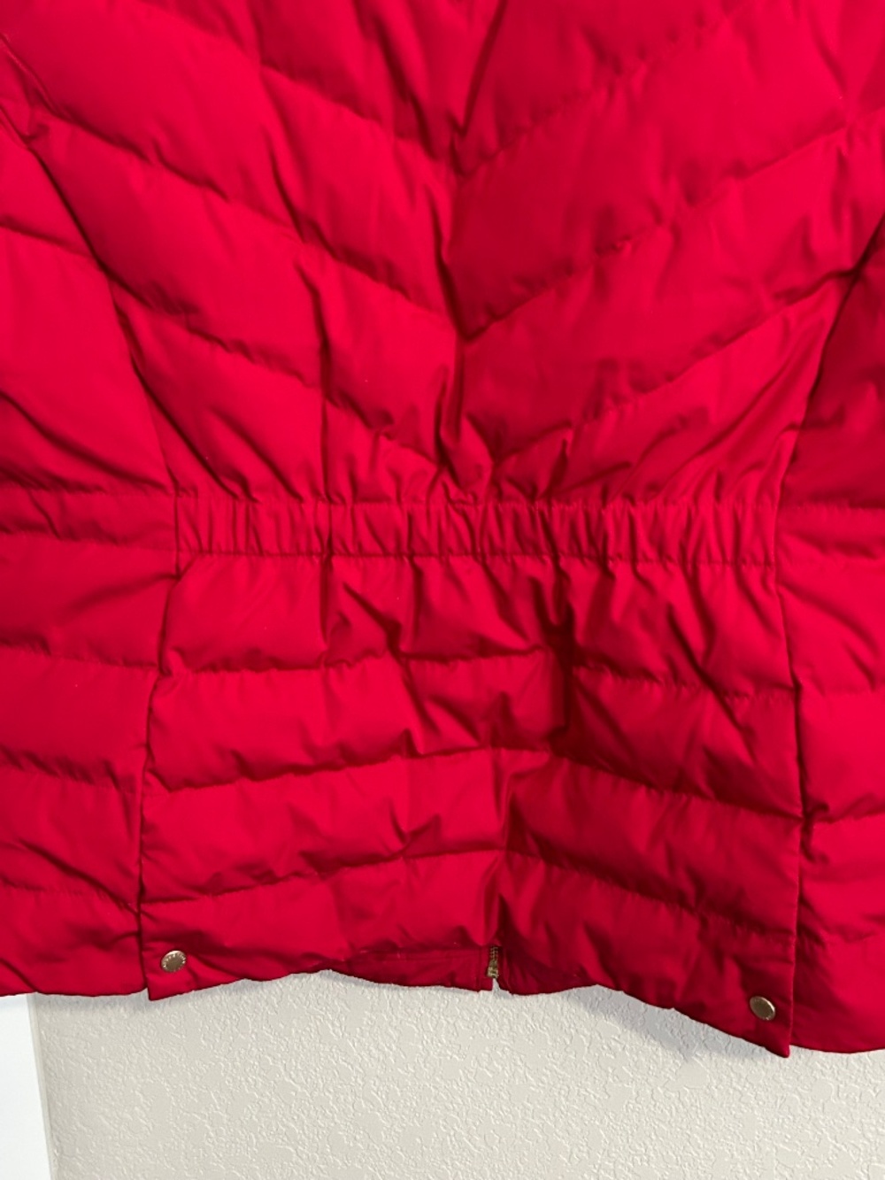 Talbots Faux Fur Collar Down Puffer Vest In Red Size 2XL NWT Full Zipper - Picture 6 of 11